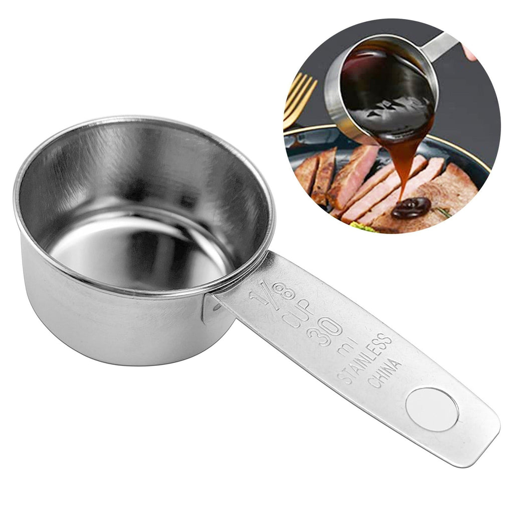 Uanit 1/8 Cup Measuring Cup, Stainless Steel Coffee Measuring Scoop, Single Metal Measuring Cup Steak Cup Ingredient ... - Image 2