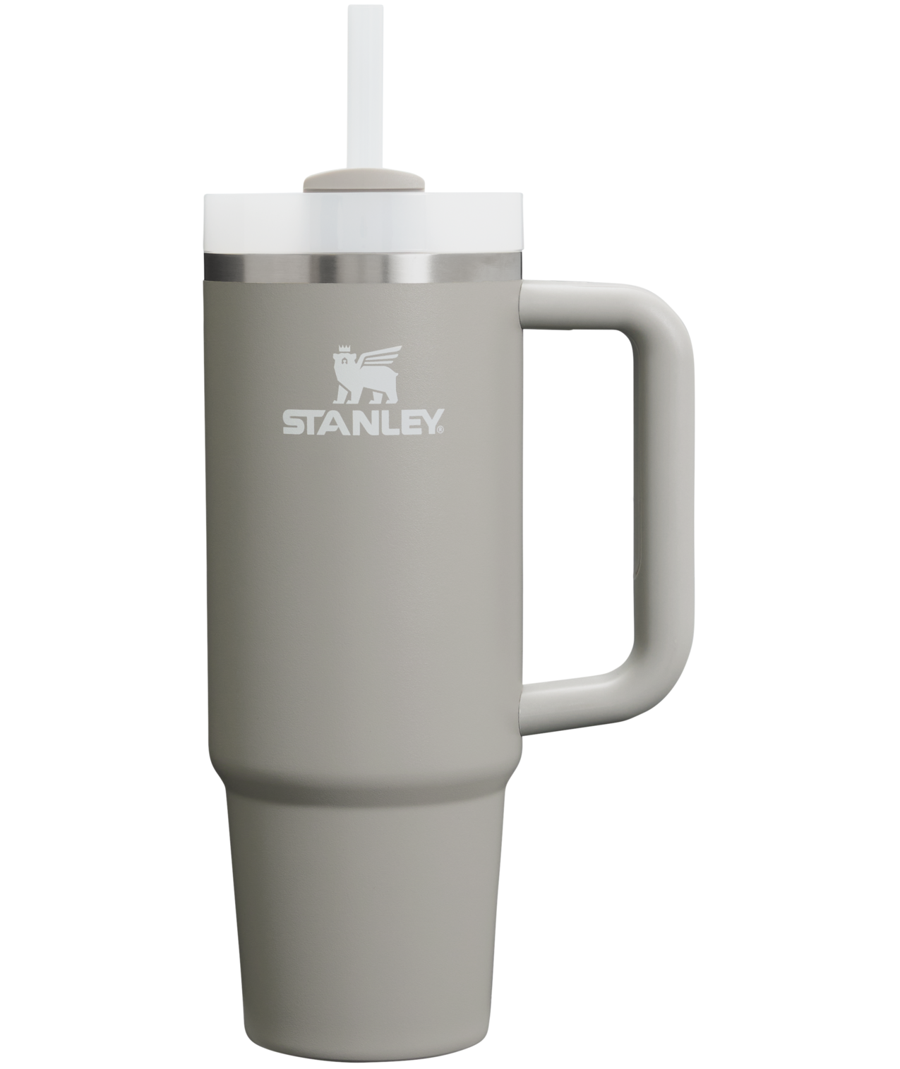 Car-Cup Friendly The Quencher H2.0 Flowstate Tumbler | Stanley Create D331C - Double-Wall Vacuum Insulated Travel Tumbler with Straw - Ash