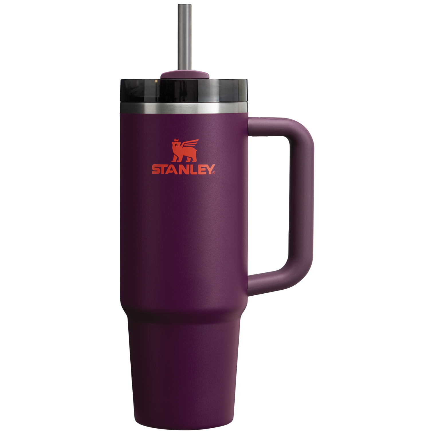 Car-Cup Friendly The Quencher H2.0 Flowstate Tumbler | Stanley Create D331C - Double-Wall Vacuum Insulated Travel Tumbler with Straw - Plum