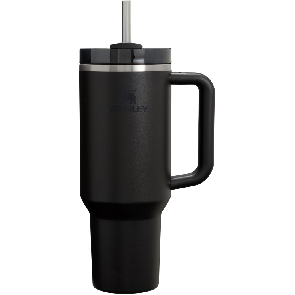 Splash-Resistant FlowState The Quencher H2.0 Flowstate Tumbler D050X - Premium Stainless Steel Straw Cup for All-Day Hydration - Black 2.0