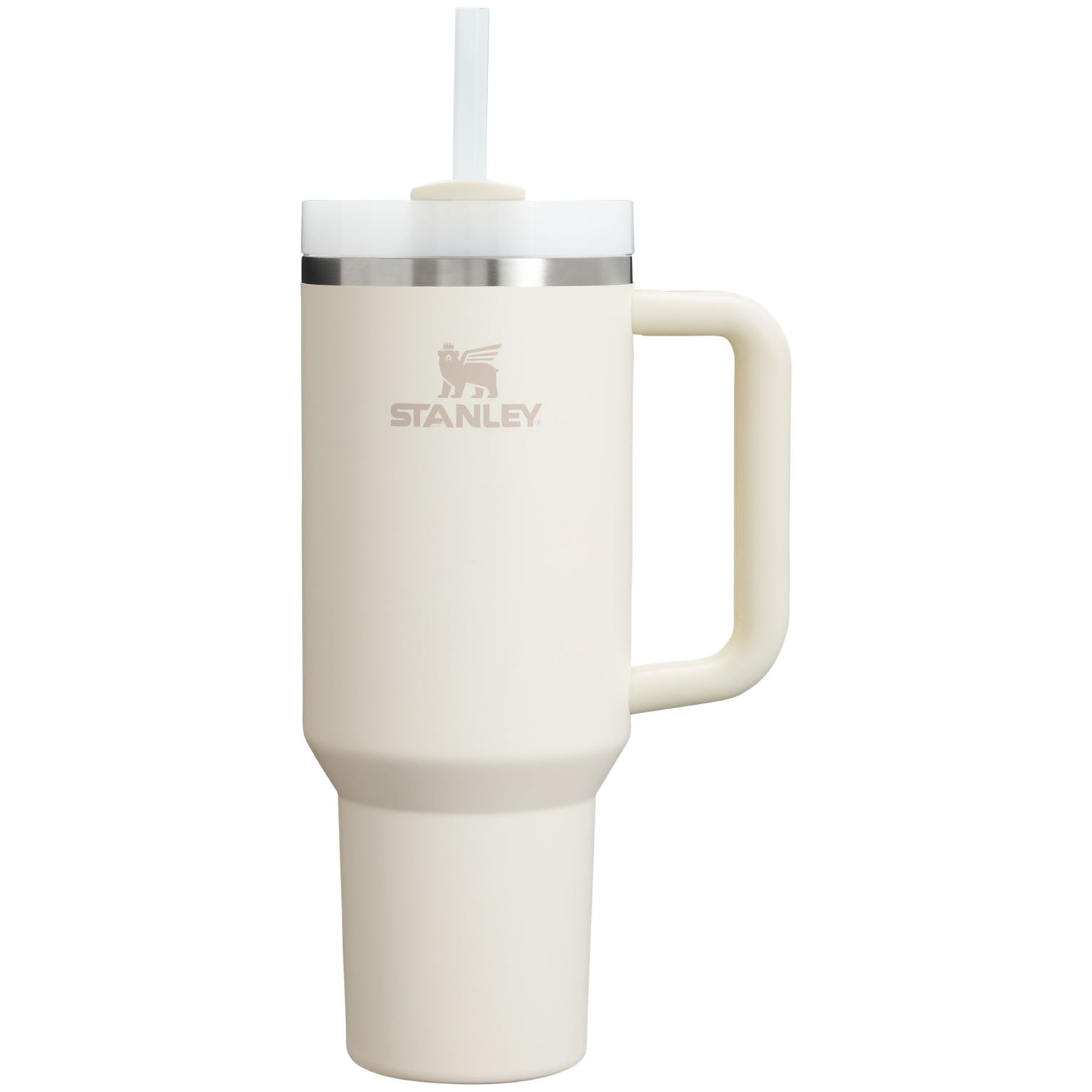 Splash-Resistant FlowState The Quencher H2.0 Flowstate Tumbler D050X - Premium Stainless Steel Straw Cup for All-Day Hydration - Cream 2.0