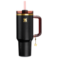 Splash-Resistant FlowState The Quencher Luxe H2.0 Flowstate Tumbler D170A - 40oz Large Capacity Car-Cup Friendly Quencher - Black Snakeskin