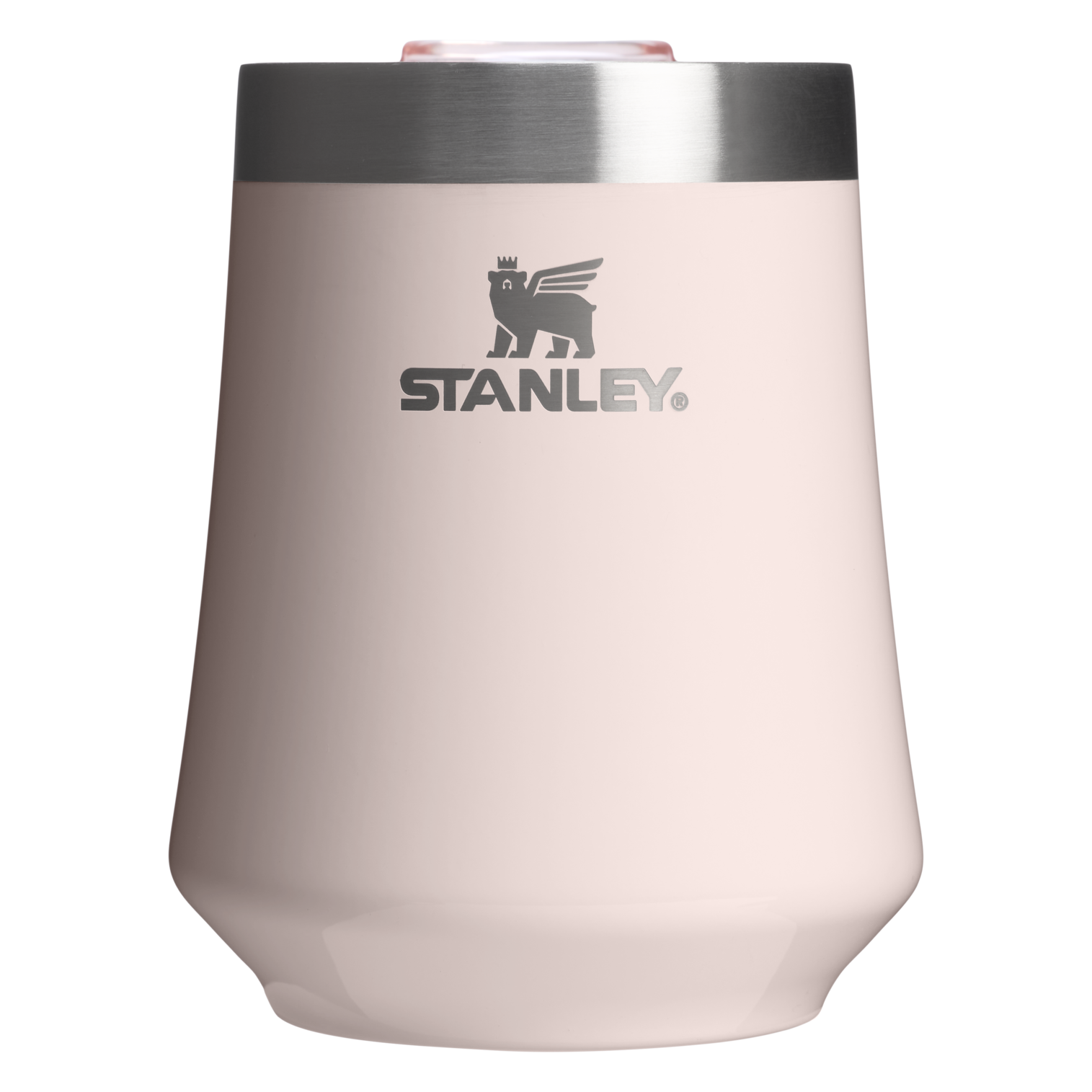 Vacuum Insulated Wine The Reserve Wine Tumbler | Stanley Create D302P - Premium Insulated Egg-Shaped Wine Glass for Outdoors - Rose Quartz Gloss