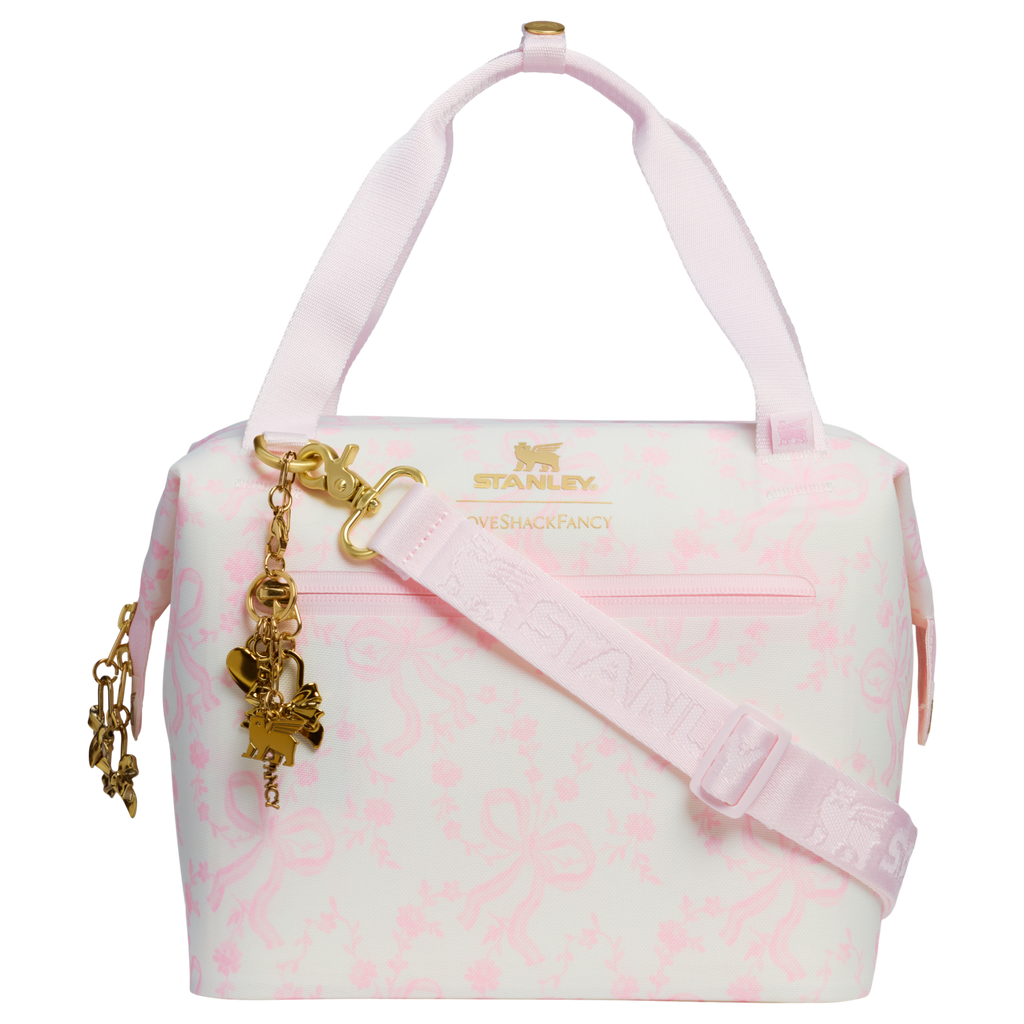 Ice-Retention Stanley 1913 x LoveShackFancy Holiday All Day Julienne Mini Cooler D194V - Heavy-Duty Ice-Retention Food & Beverage Carrier - Coquette Bow Winter Ice