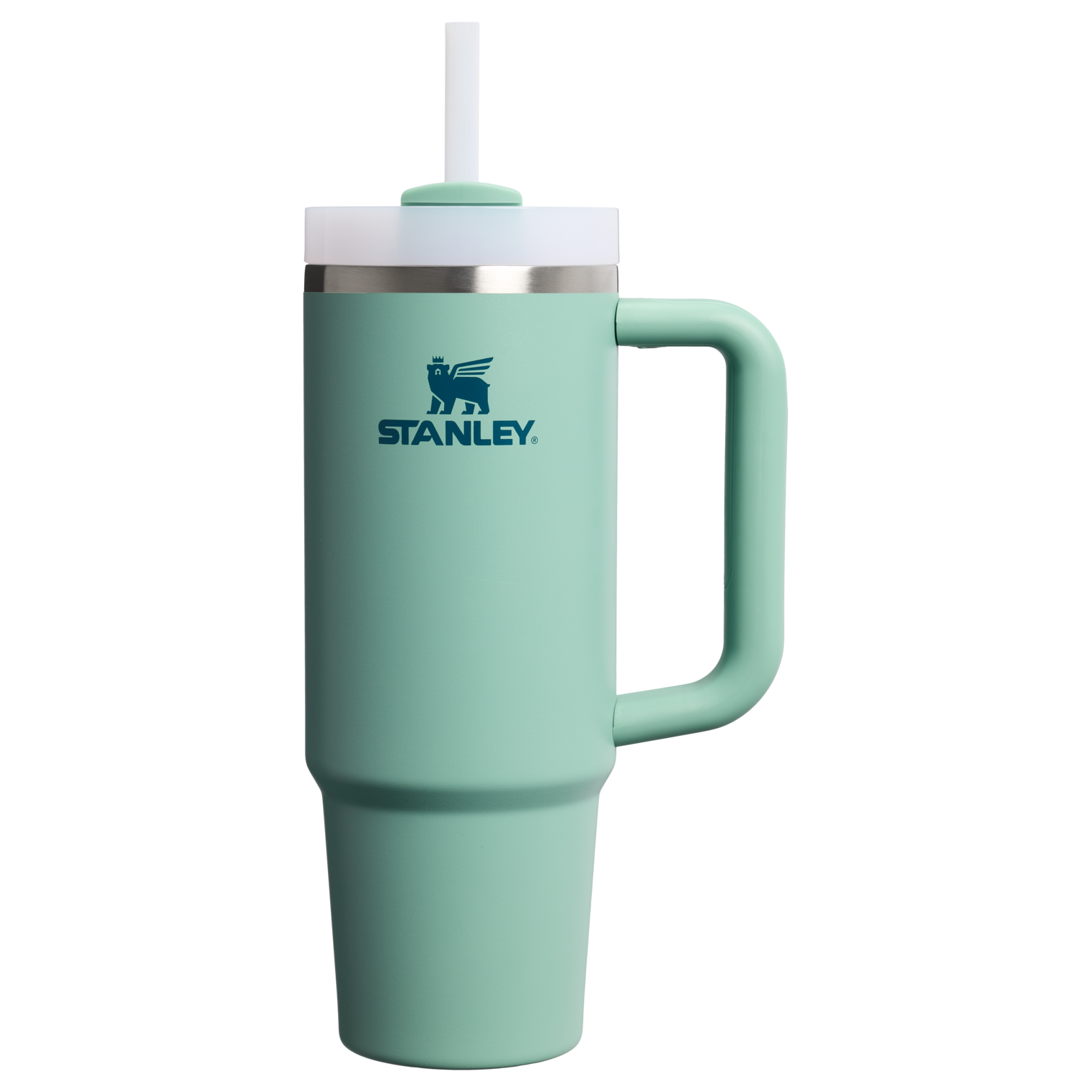 Car-Cup Friendly The Quencher H2.0 Flowstate Tumbler | Stanley Create D331C - Double-Wall Vacuum Insulated Travel Tumbler with Straw - Spring Green