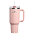 Splash-Resistant FlowState The Quencher H2.0 Flowstate Tumbler D342C - FlowState 3-Position Lid Insulated Travel Mug - Peach Rose Picnic Stripe