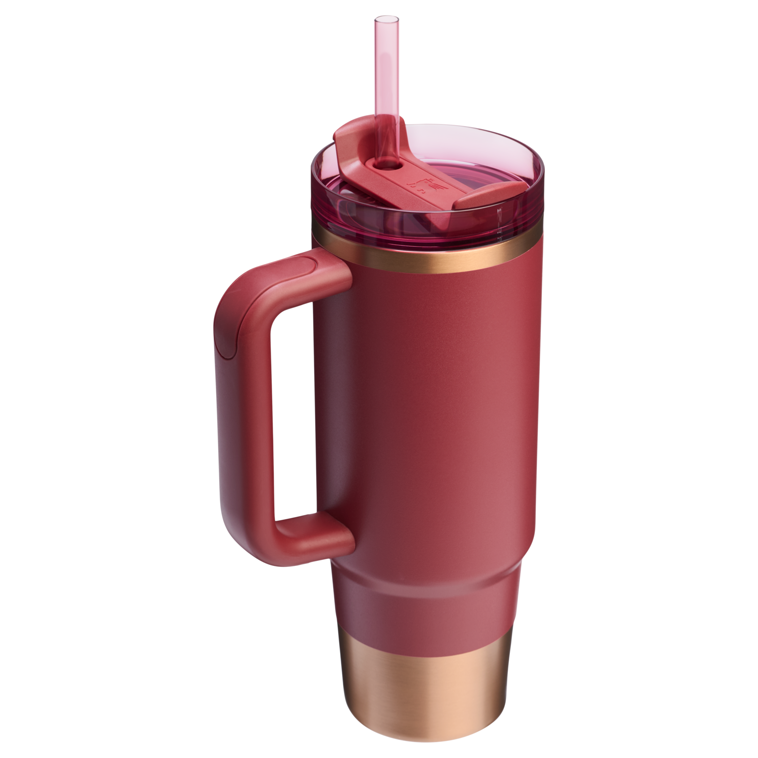 Car-Cup Friendly The Quencher H2.0 Flowstate Tumbler | Stanley Create D331C - Double-Wall Vacuum Insulated Travel Tumbler with Straw Detail