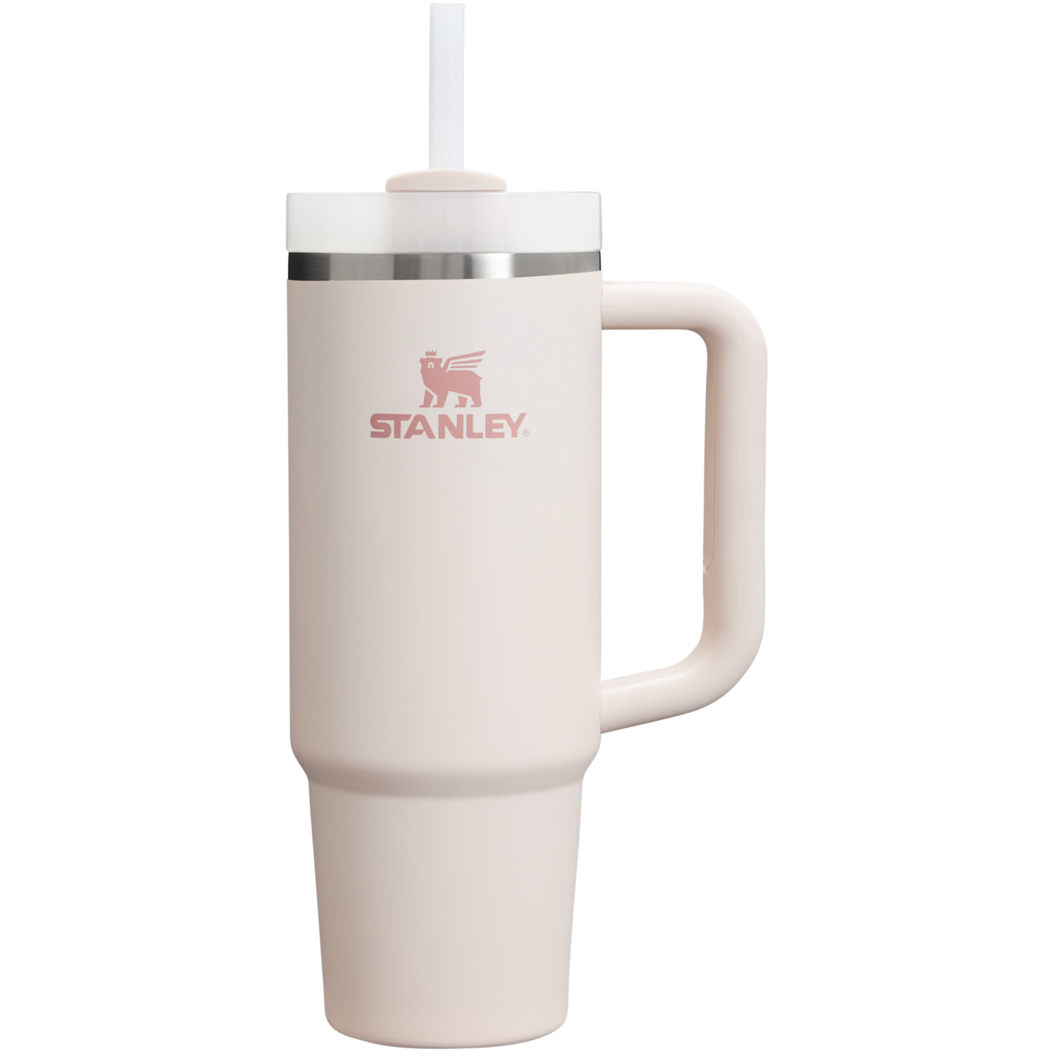Car-Cup Friendly The Quencher H2.0 Flowstate Tumbler | Stanley Create D331C - Double-Wall Vacuum Insulated Travel Tumbler with Straw - Rose Quartz 2.0