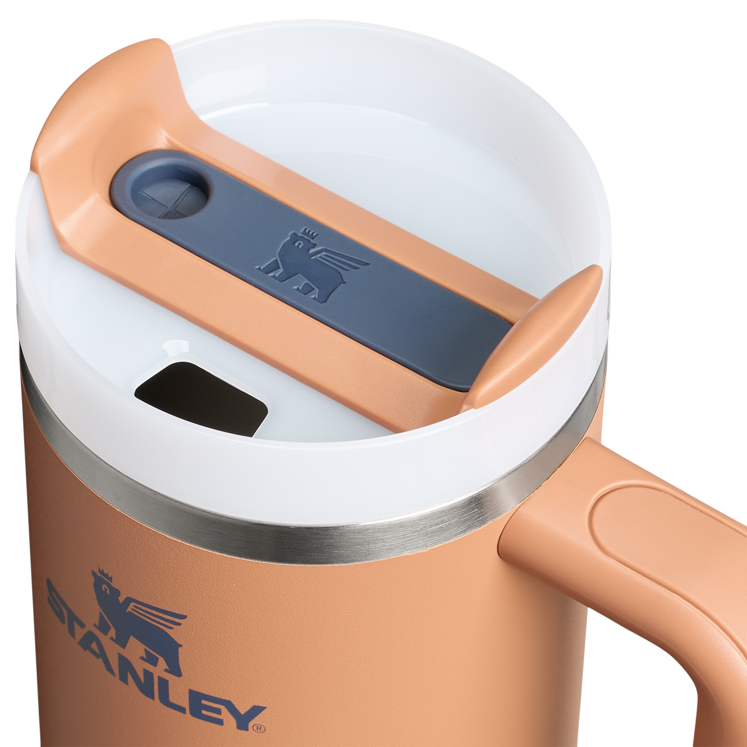 Car-Cup Friendly The Quencher H2.0 Flowstate Tumbler | Stanley Create D331C - Double-Wall Vacuum Insulated Travel Tumbler with Straw Detail