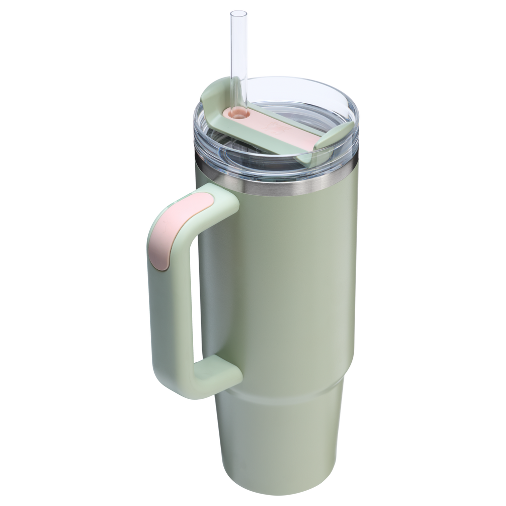 Car-Cup Friendly The Quencher H2.0 Flowstate Tumbler | Stanley Create D331C - Double-Wall Vacuum Insulated Travel Tumbler with Straw Detail