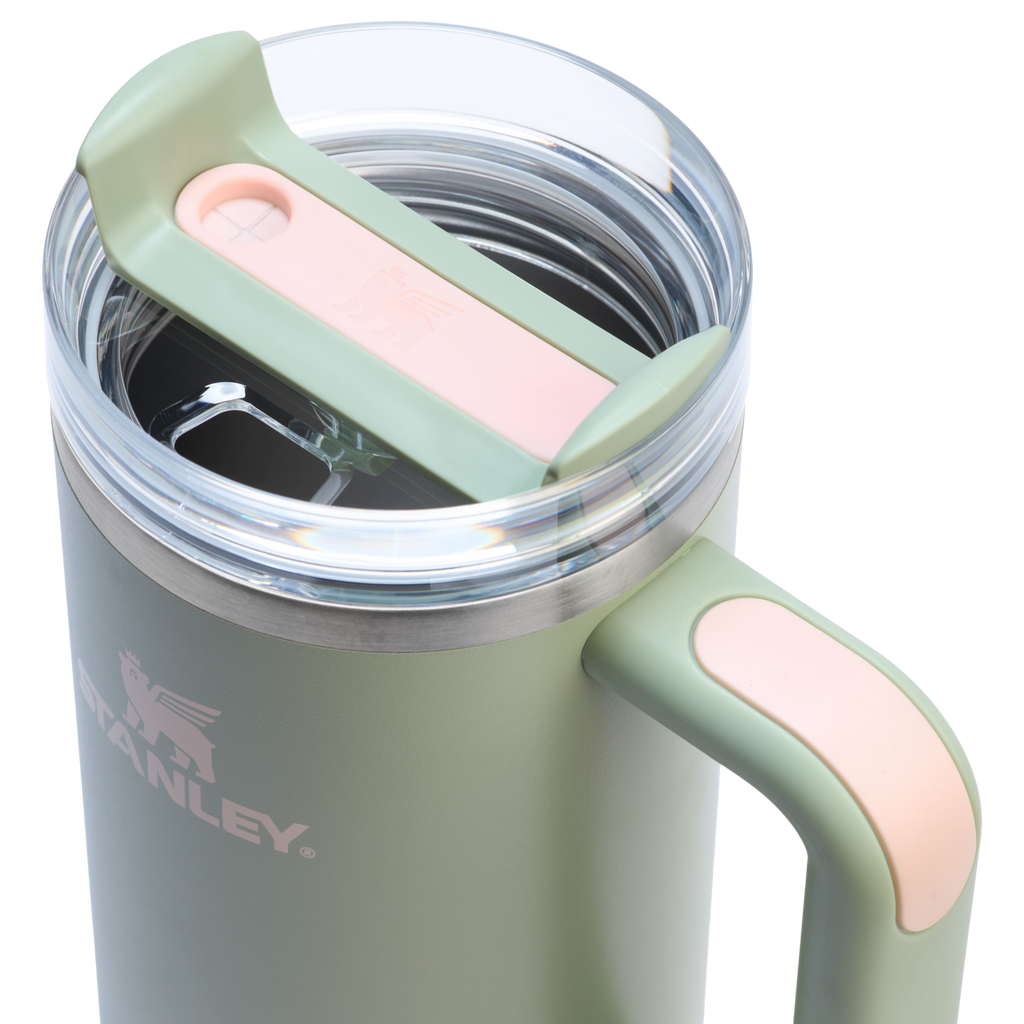 Car-Cup Friendly The Quencher H2.0 Flowstate Tumbler | Stanley Create D331C - Double-Wall Vacuum Insulated Travel Tumbler with Straw Detail