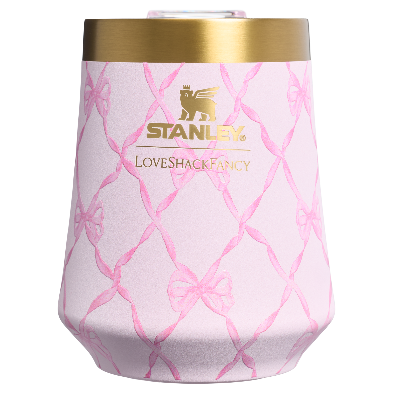 Vacuum Insulated Wine Stanley 1913 x LoveShackFancy Holiday Reserve Wine Tumbler D204X - Elegant Stemless Vacuum Insulated Wine Tumbler Detail