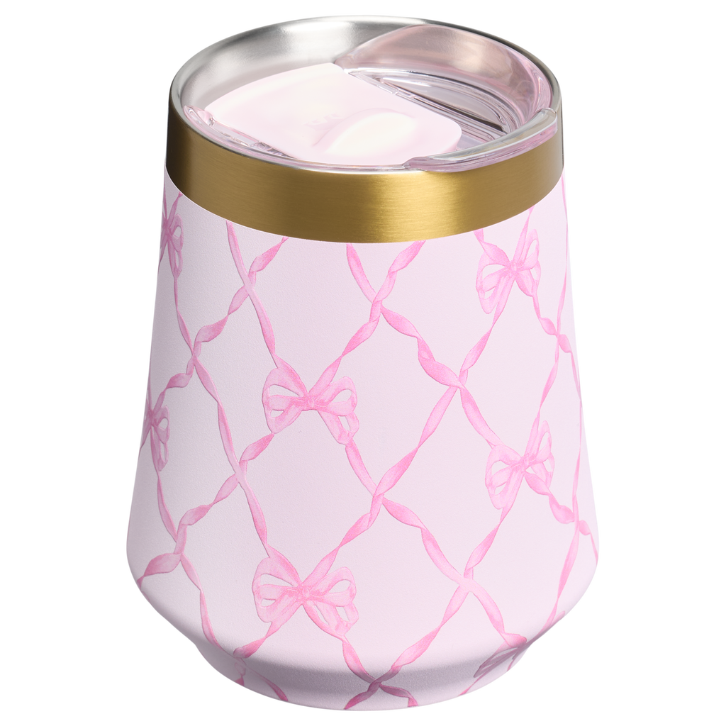 Vacuum Insulated Wine Stanley 1913 x LoveShackFancy Holiday Reserve Wine Tumbler D204X - Elegant Stemless Vacuum Insulated Wine Tumbler Detail