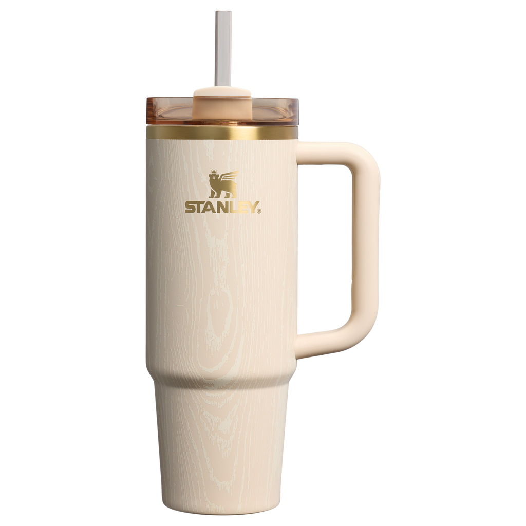 Large Capacity The Cheers & Cheer Quencher H2.0 Flowstate Tumbler D189S - Premium Stainless Steel Straw Cup for All-Day Hydration - Birch Woodgrain