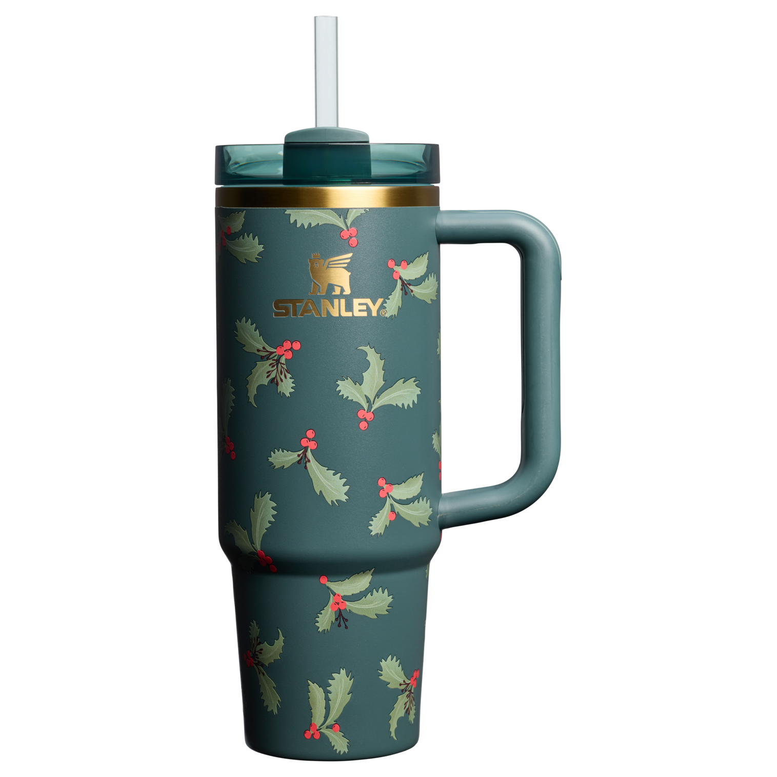 Large Capacity The Cheers & Cheer Quencher H2.0 Flowstate Tumbler D189S - Premium Stainless Steel Straw Cup for All-Day Hydration - Holiday Botanical