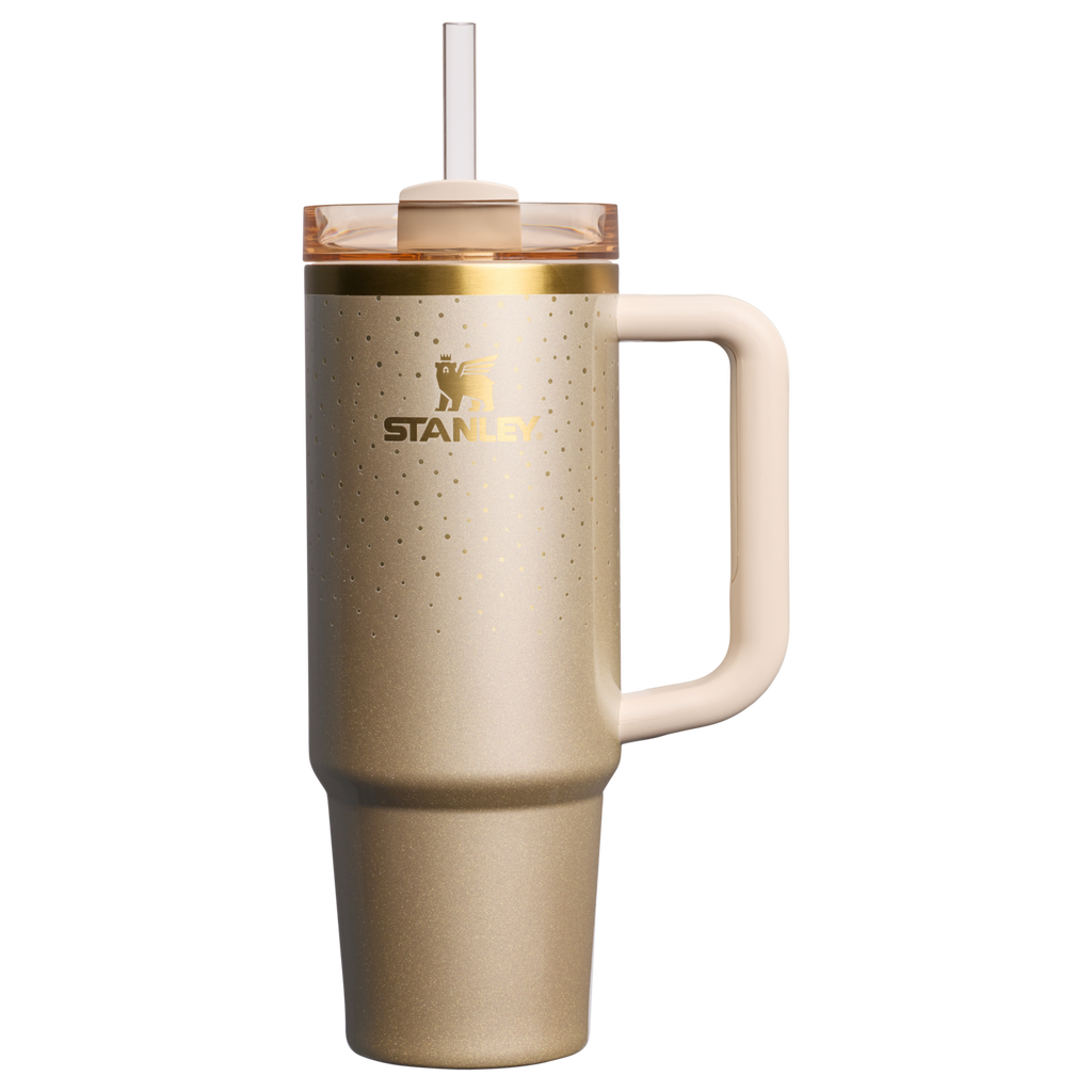 Large Capacity The Cheers & Cheer Quencher H2.0 Flowstate Tumbler D189S - Premium Stainless Steel Straw Cup for All-Day Hydration - Prosecco Shimmer