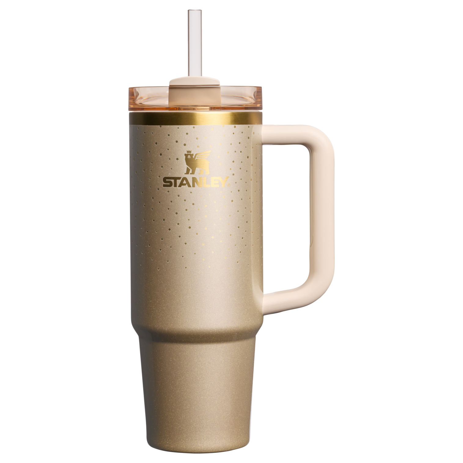 Large Capacity The Cheers & Cheer Quencher H2.0 Flowstate Tumbler D189S - Premium Stainless Steel Straw Cup for All-Day Hydration - Prosecco Shimmer
