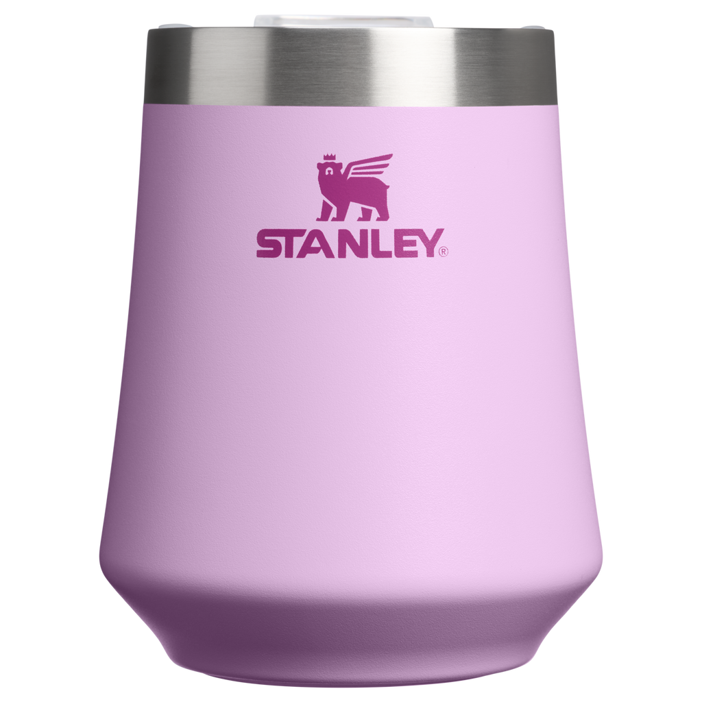 Vacuum Insulated Wine The Reserve Wine Tumbler | Stanley Create D302P - Premium Insulated Egg-Shaped Wine Glass for Outdoors - Soft Orchid